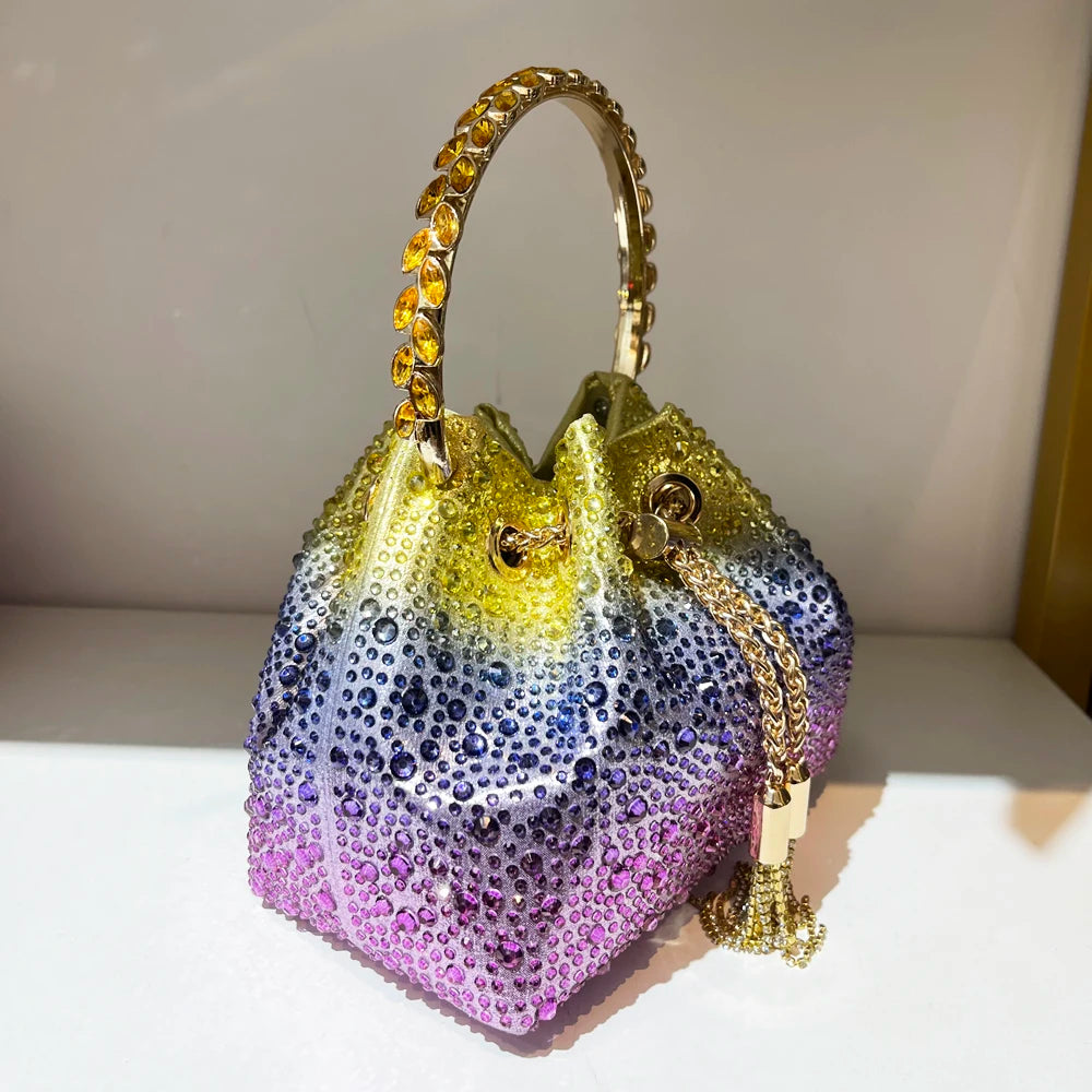 RHINESTONES CLUTCH HANDBAG PURSES