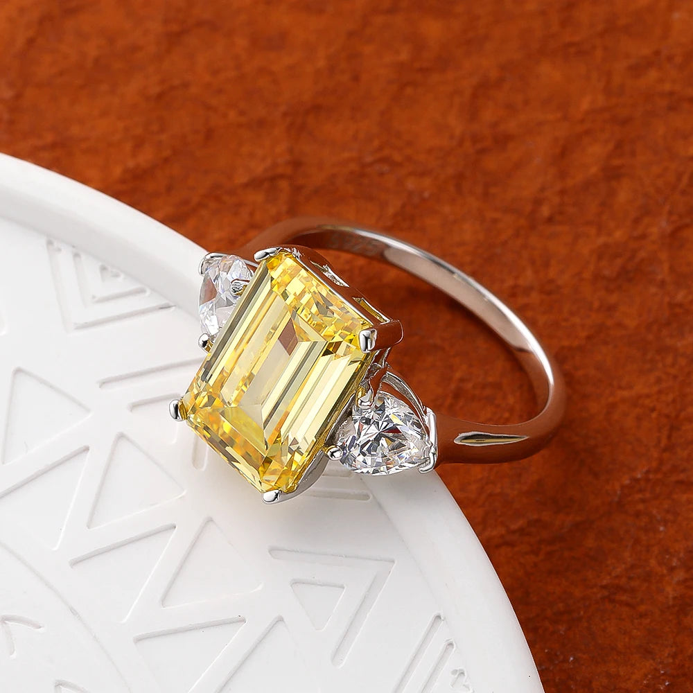 Yellow Topaz Pendant Necklace 925 Sterling Silver with Diamond Accent – Elegant Fine Jewelry for Women