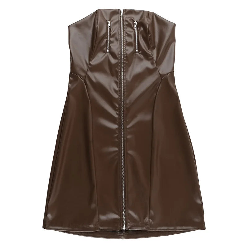 KYLIE ZIPPER STAPLESS MINI DRESS