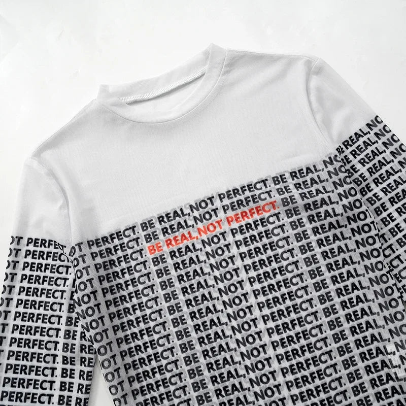 LETTERS PRINT LONG SLEEVE BODYSUIT
