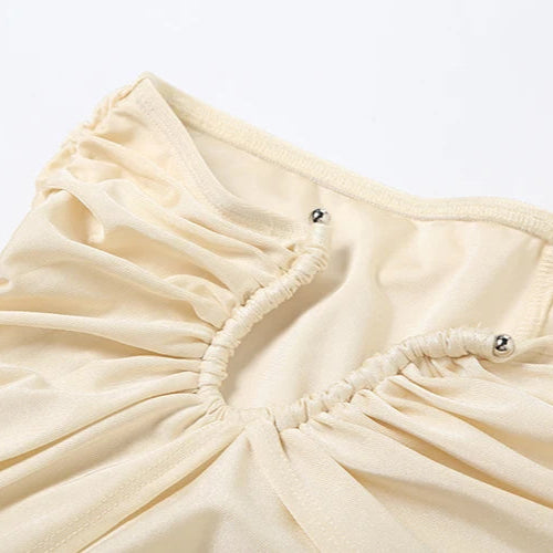 ASYMMETRICAL HOLLOW OUT TOP and HIGH WAIST PANTS 2 PIECE SET