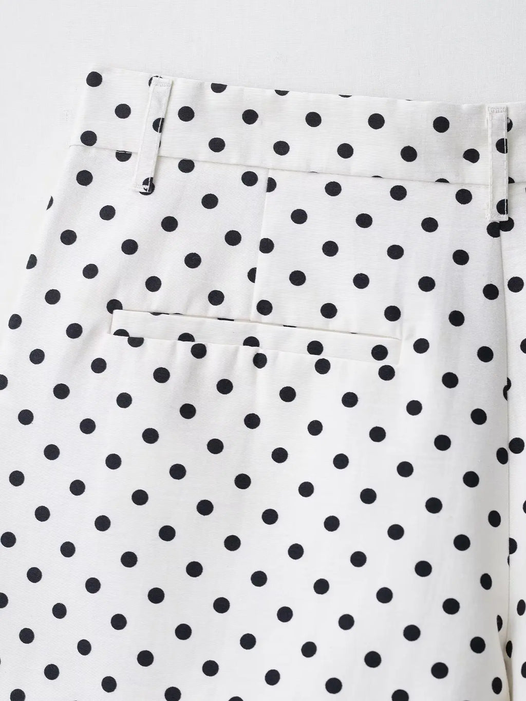 Polka Dot Two Piece Set with High Neck Jacket and Matching Pants or Shorts