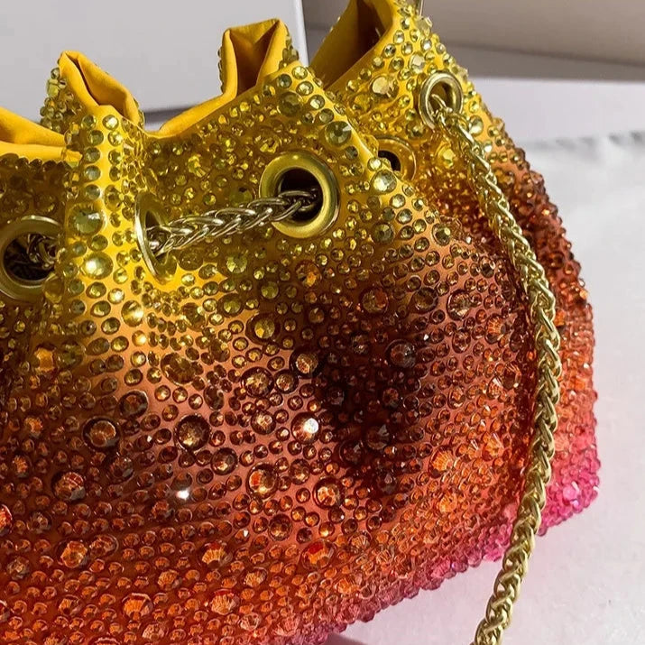 RHINESTONES CLUTCH HANDBAG PURSES