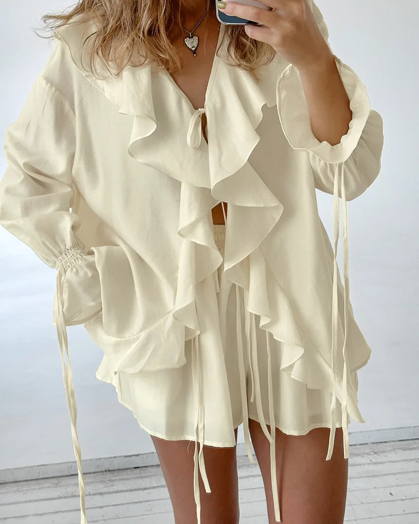 KIARA RUFFLE TWO PIECE SET