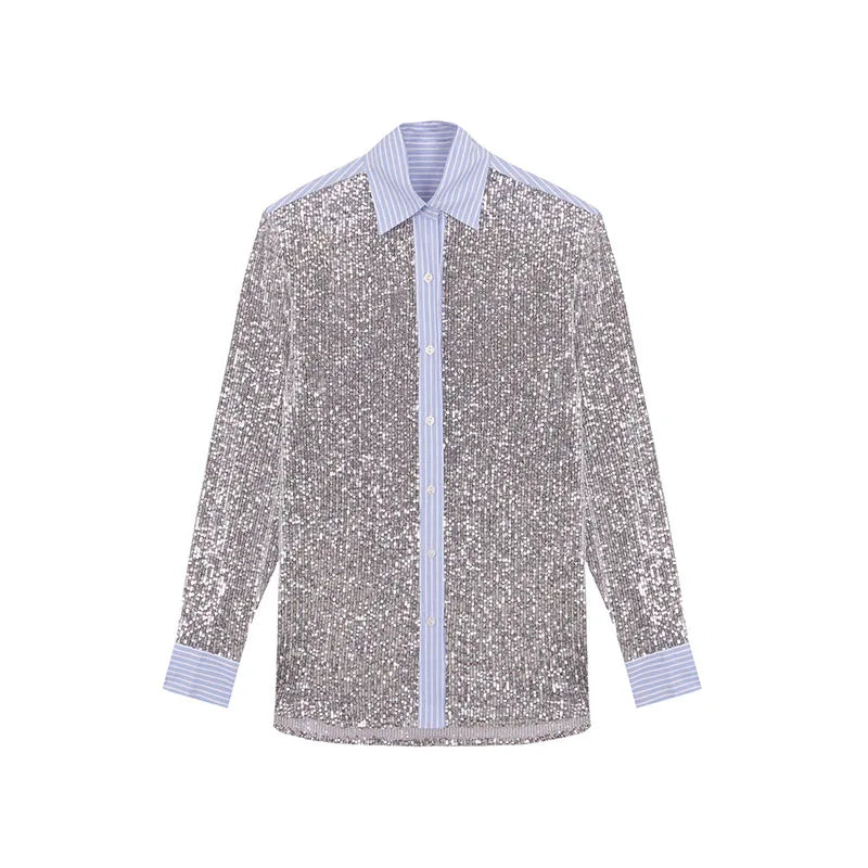 SEQUIN BLOUSE and PANTS SET