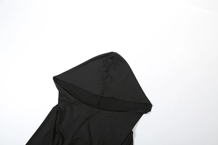 Backless Hooded Jumpsuit – Long Sleeve Slim Fit, Street Style Cutout Bodysuit for Night Out