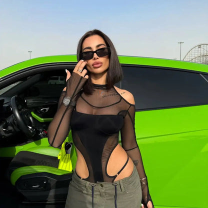MESH LONGSLEEVE BODYSUIT