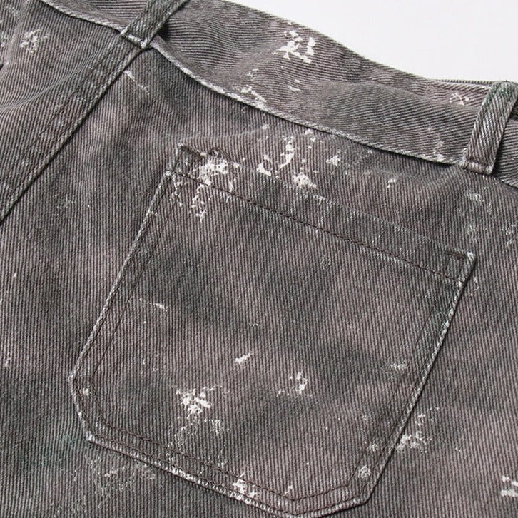 CATALINA MINI GREY DENIM SKIRT with BIG POCKETS