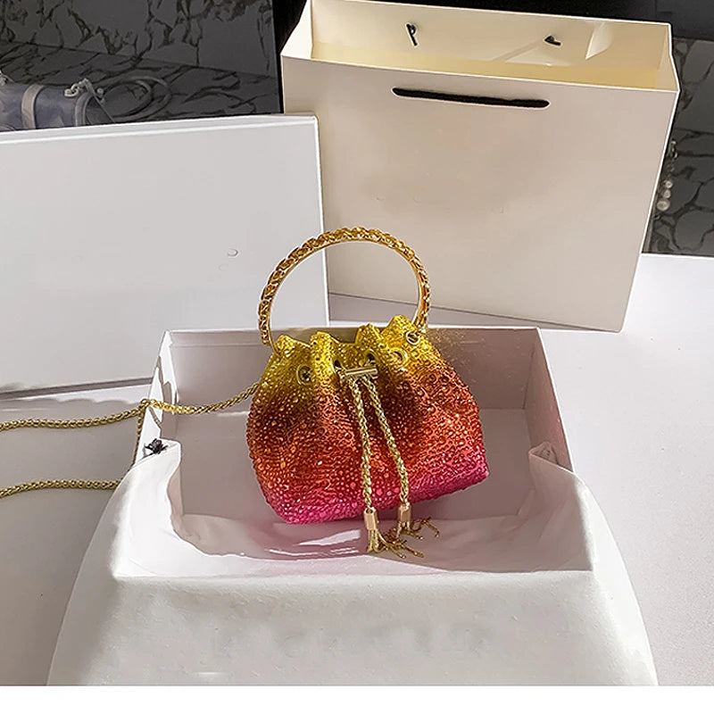 RHINESTONES CLUTCH HANDBAG PURSES