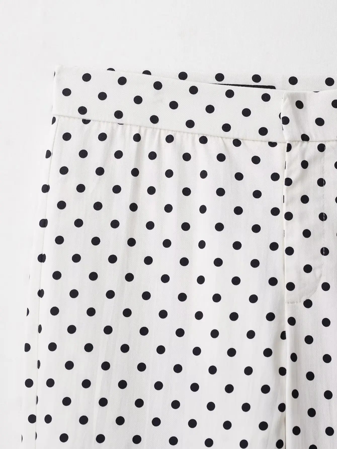 Polka Dot Two Piece Set with High Neck Jacket and Matching Pants or Shorts