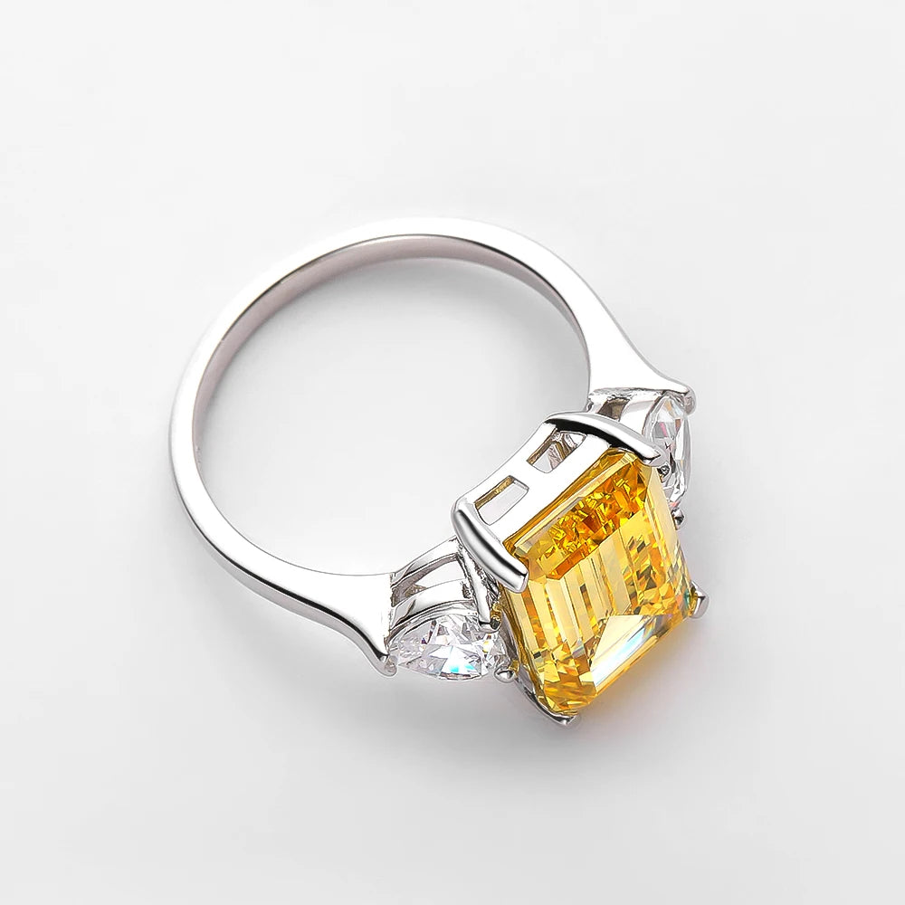 Yellow Topaz Pendant Necklace 925 Sterling Silver with Diamond Accent – Elegant Fine Jewelry for Women