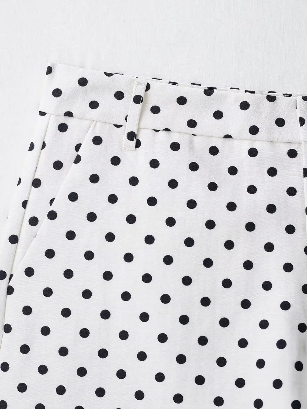 Polka Dot Two Piece Set with High Neck Jacket and Matching Pants or Shorts