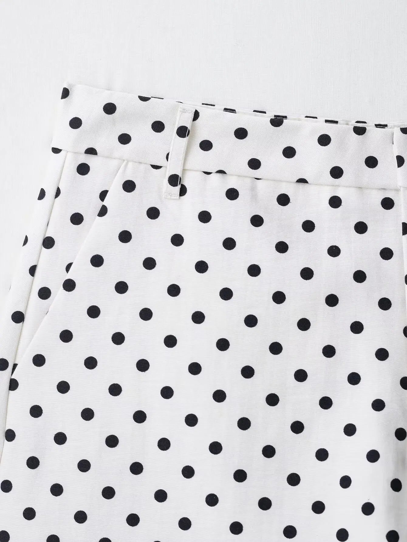 Polka Dot Two Piece Set with High Neck Jacket and Matching Pants or Shorts