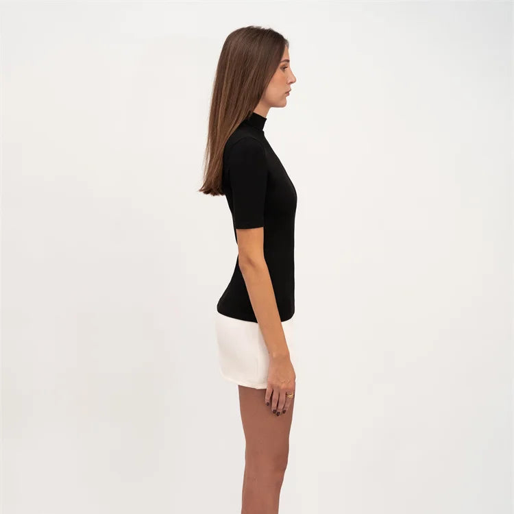 WHITE SKIRT SHORT SLEEVE MINI DRESS
