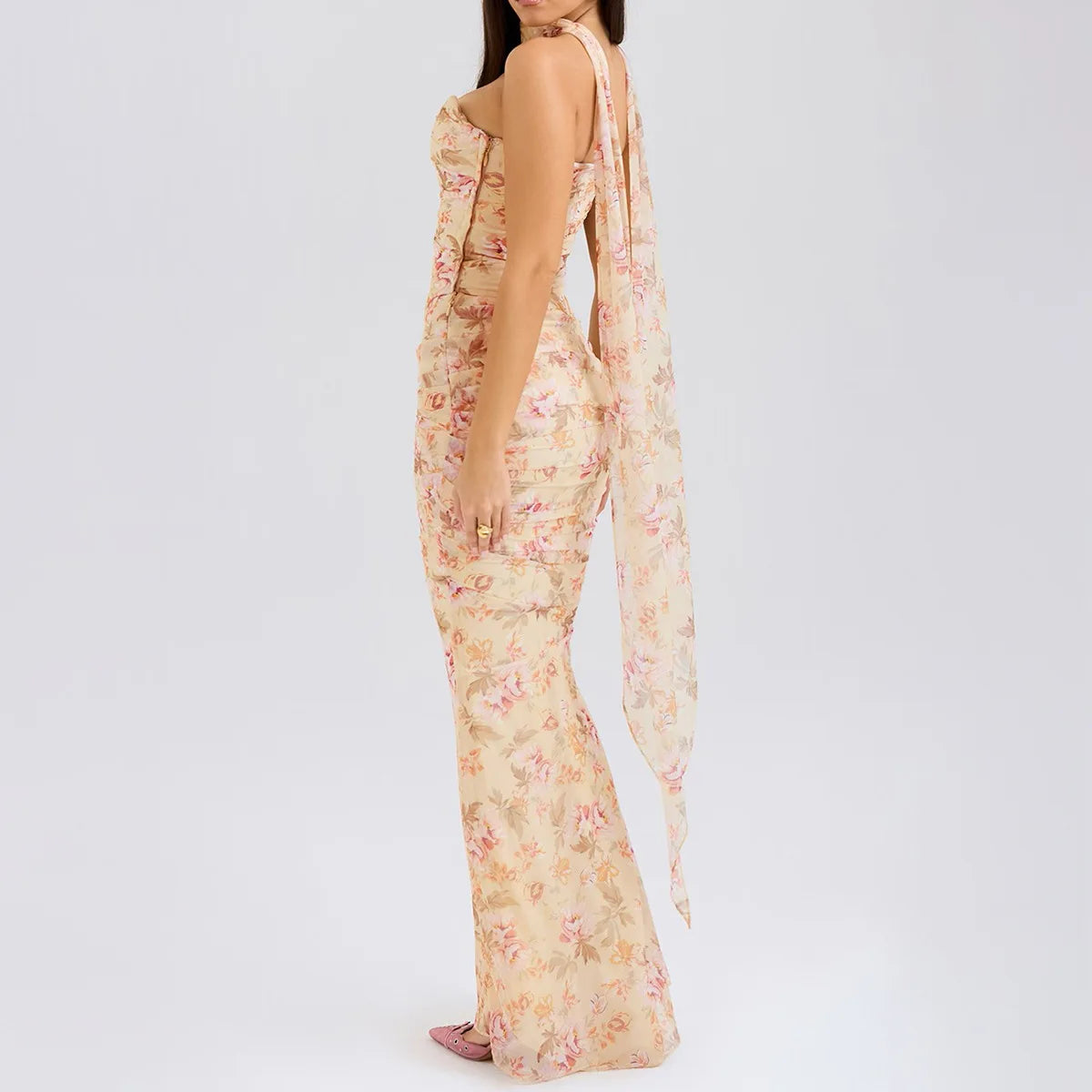 ELEGANT CORSET a MAXY SKIRT SET with SCARF