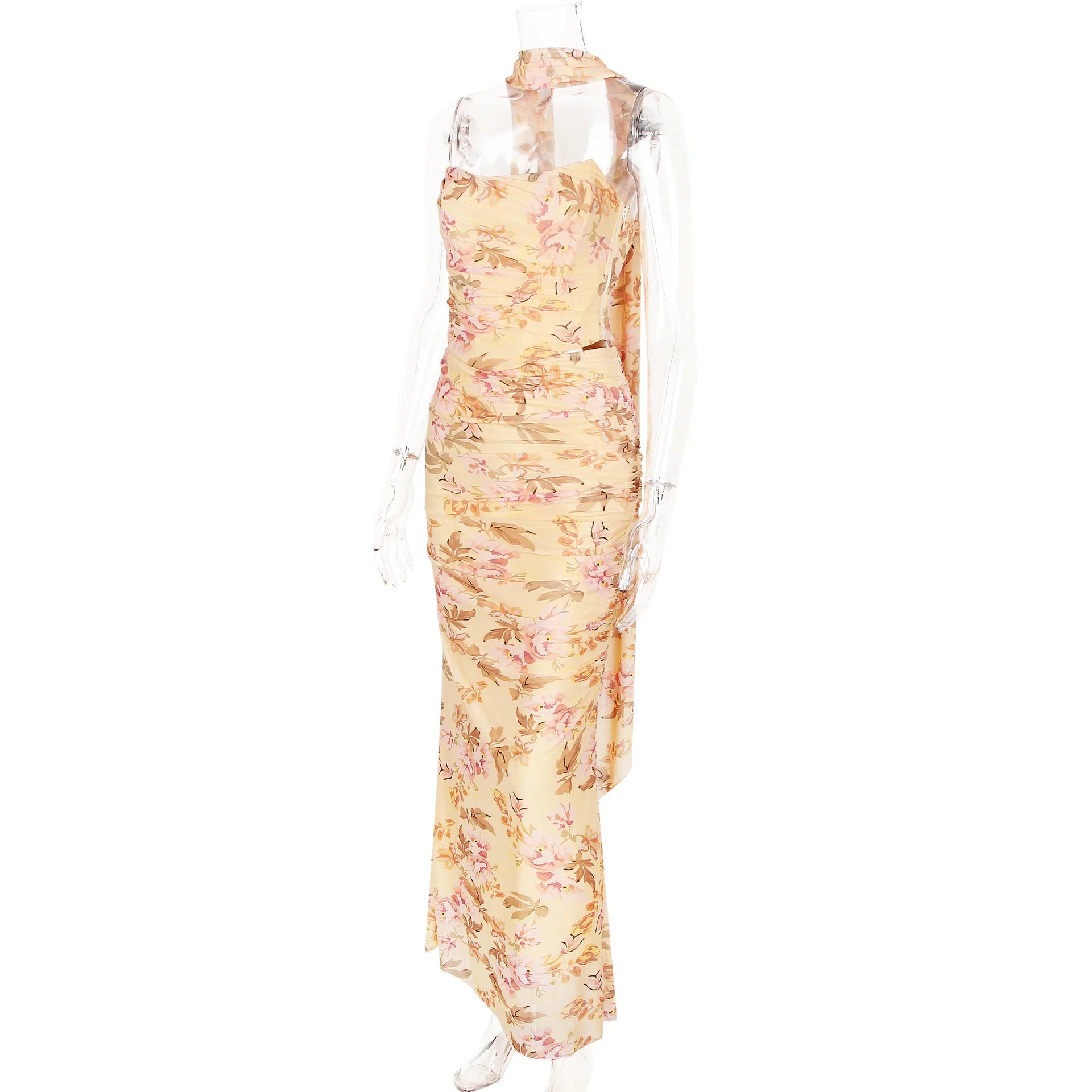 ELEGANT CORSET a MAXY SKIRT SET with SCARF
