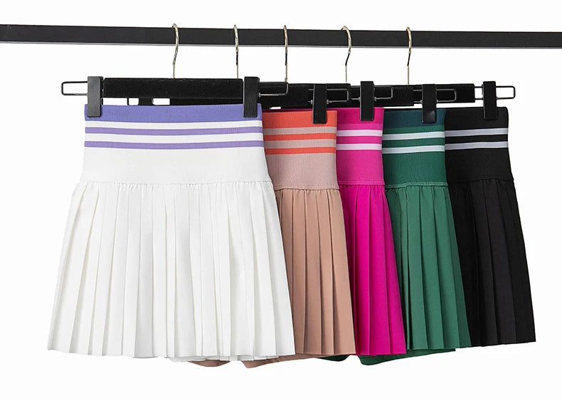 Women’s Two Piece Yoga Set – Gym Top & Tennis Skirt Quick Dry Sportswear
