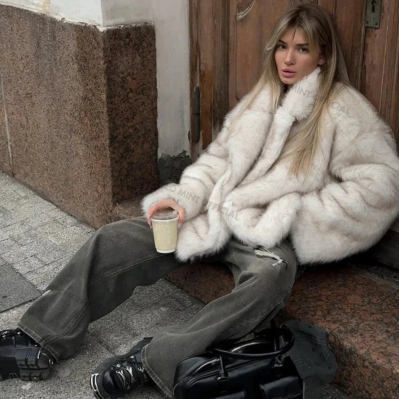 LASLI FAUX FUR COAT