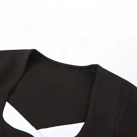 MICAH WHITE COLLAR LONG SLEEVE MINI DRESS