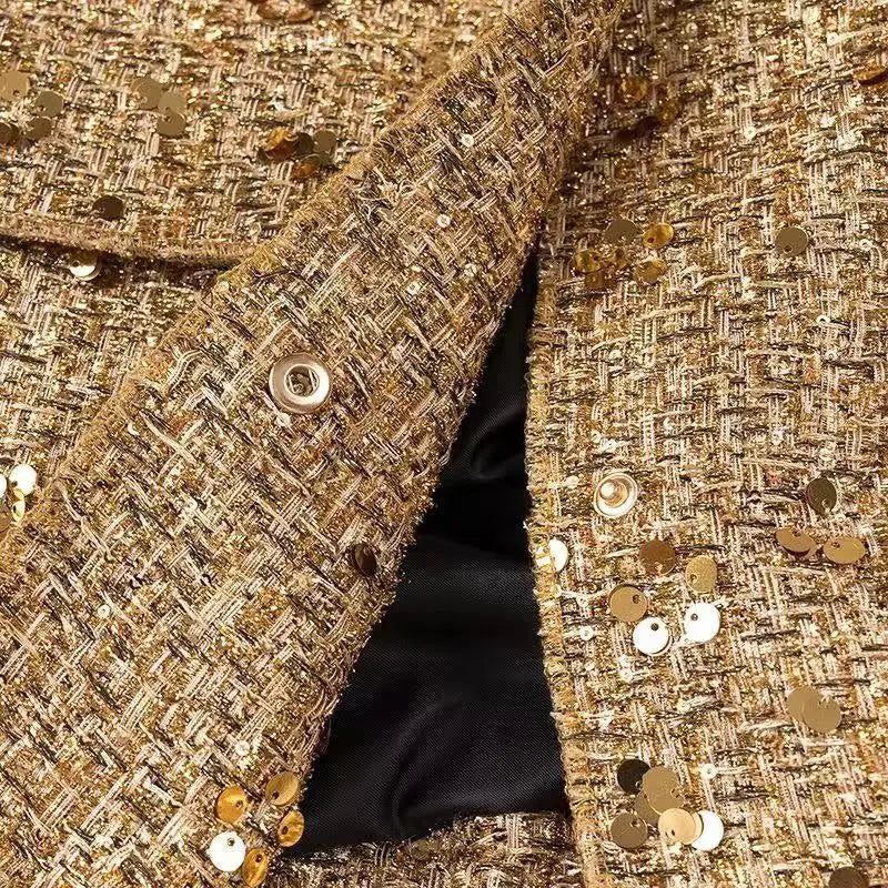 Gold Sequin Jacket – Women’s Statement Party Jacket
