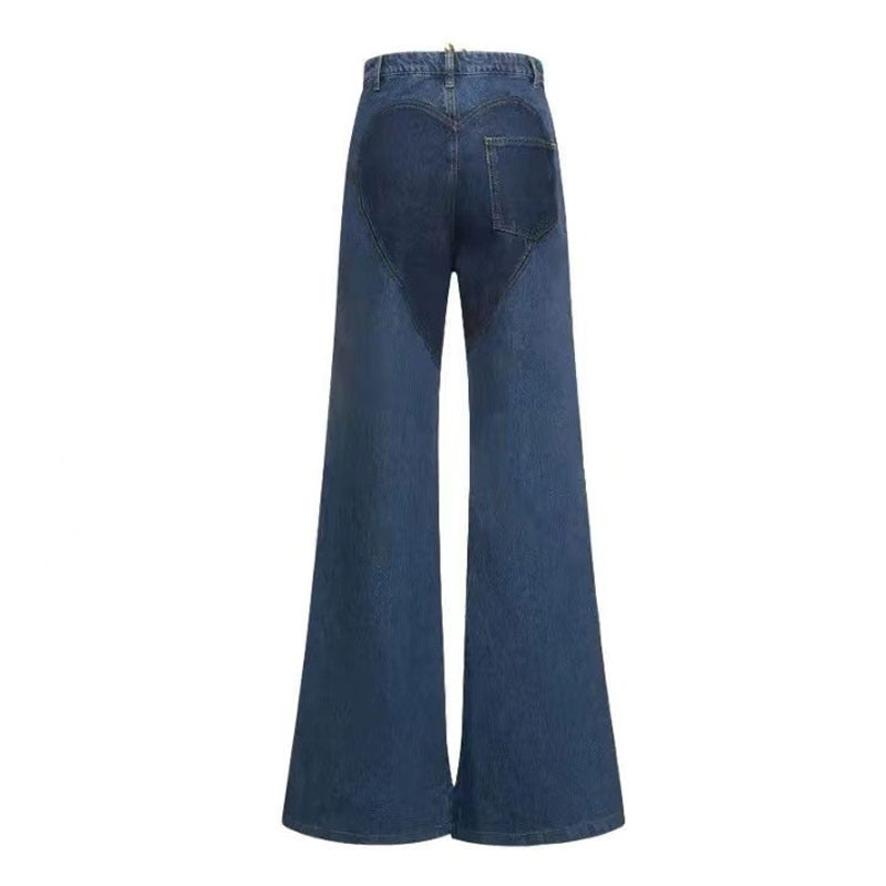 LARA CRISS CROSS HOLLOW OUT FLARED JEANS
