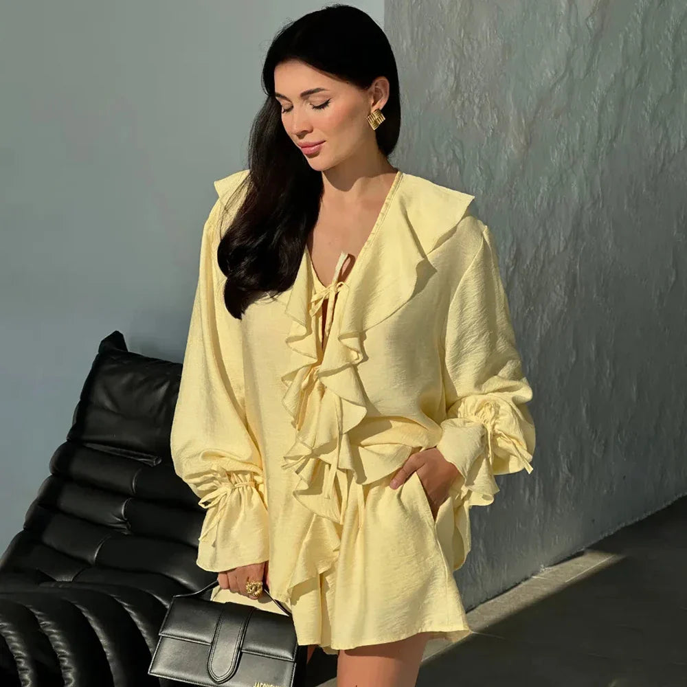 KIARA RUFFLE TWO PIECE SET