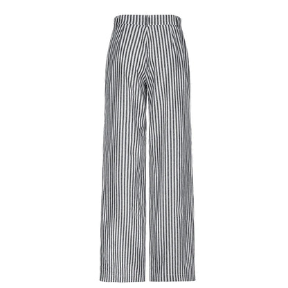 STRIPED LOW WAIST WIDE LEG PANTS