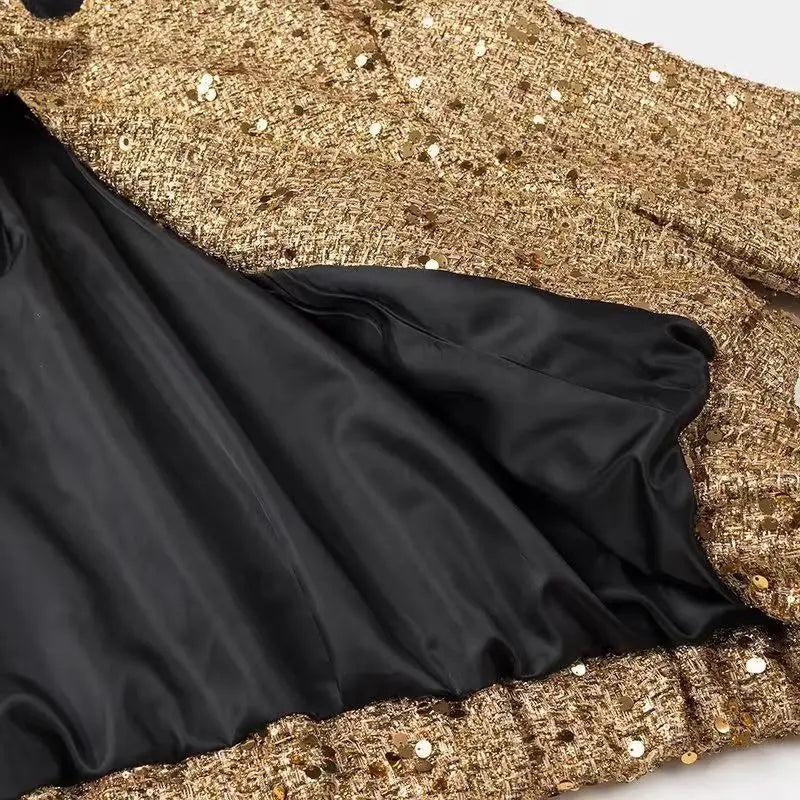Gold Sequin Jacket – Women’s Statement Party Jacket