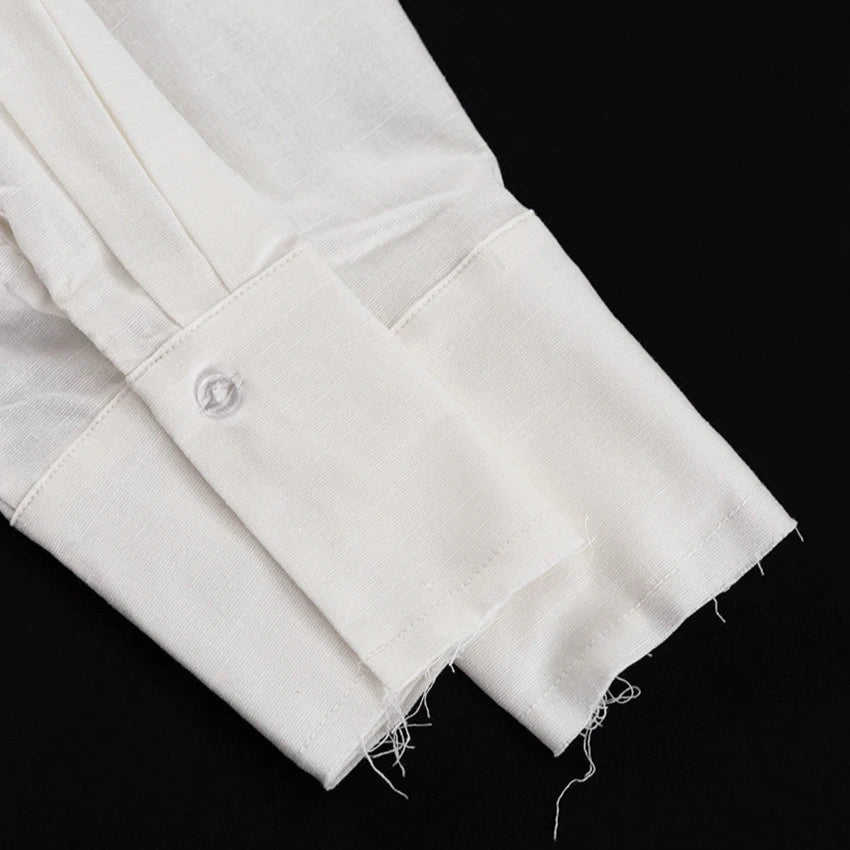 LINEN CUT OUT PANTS and SHIRT SET