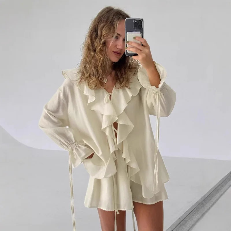 KIARA RUFFLE TWO PIECE SET