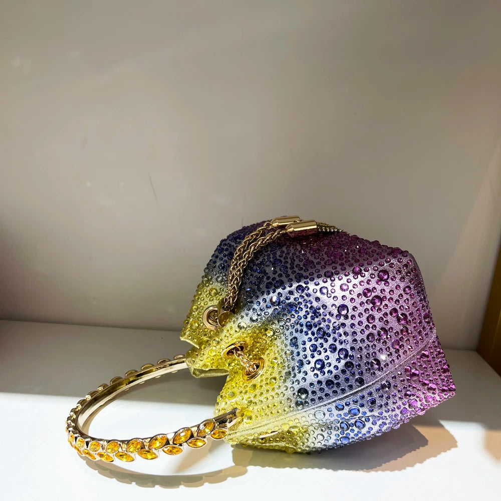 RHINESTONES CLUTCH HANDBAG PURSES