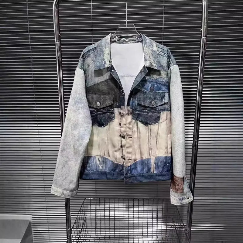 VINTAGE PRINT DENIM JACKET