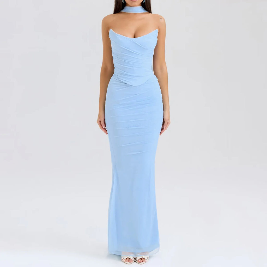 ELEGANT CORSET a MAXY SKIRT SET with SCARF