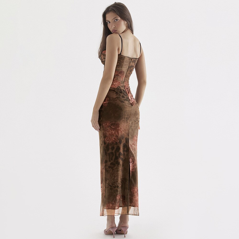 ALANI BODYCON PRINTED MAXI DRESS