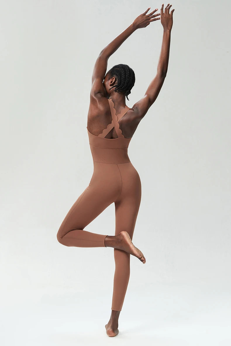 Women One Piece Gym Jumpsuit – Buttery Soft Stretch Yoga & Running Bodysuit