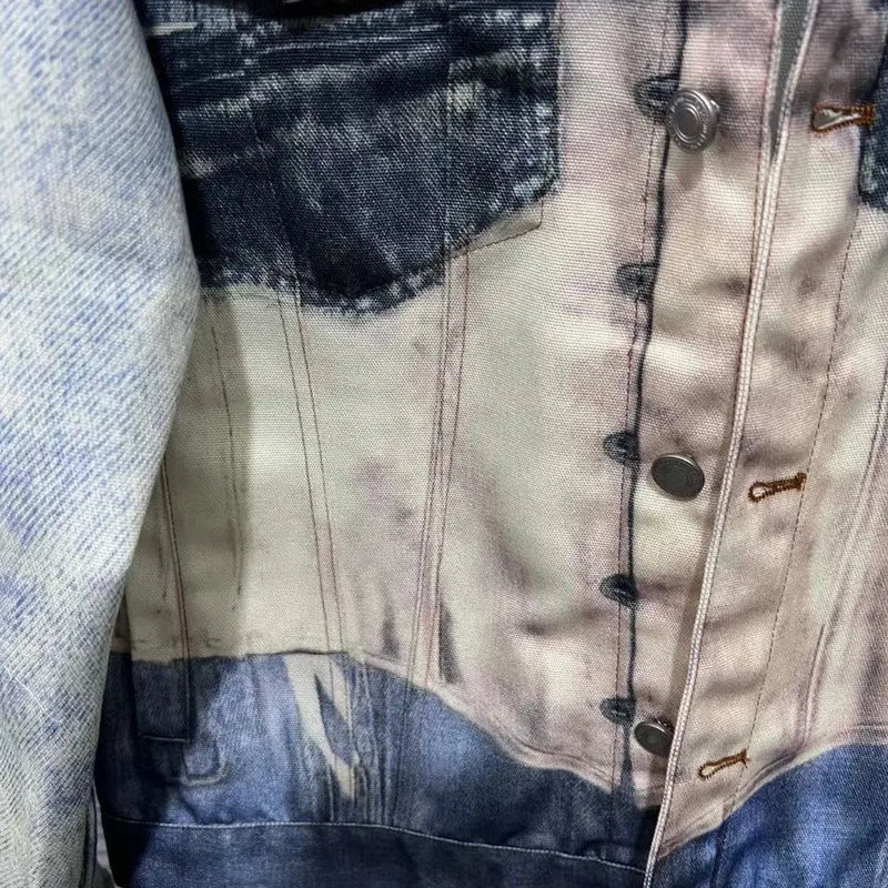 VINTAGE PRINT DENIM JACKET