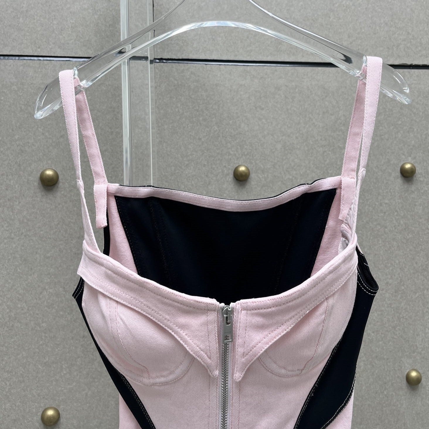 KHALY ZIPPER DENIM BODYSUIT