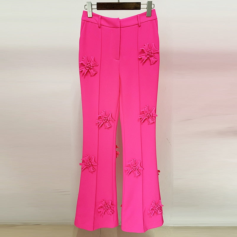 KIMBER FLOWER DECORATED PANTS and BLAZER SET