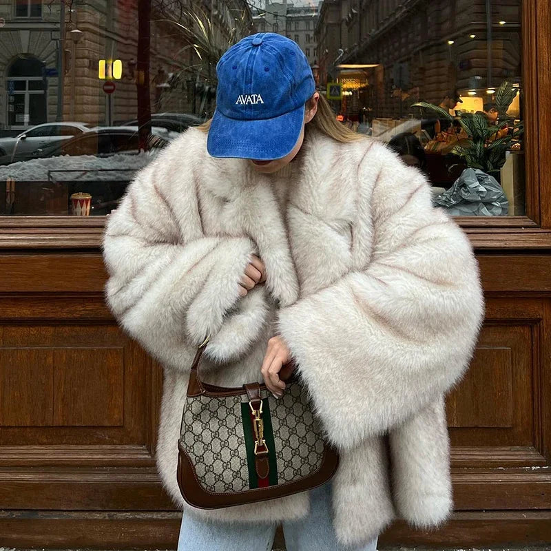 LASLI FAUX FUR COAT