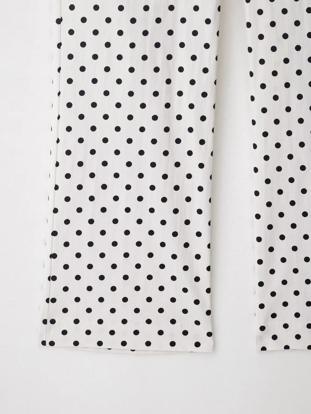 Polka Dot Two Piece Set with High Neck Jacket and Matching Pants or Shorts