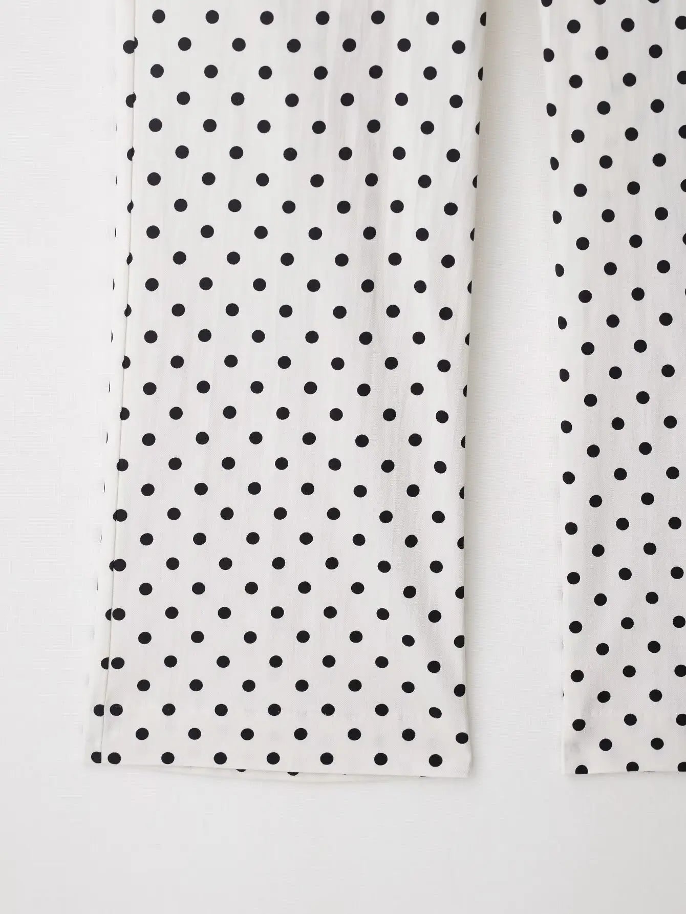 Polka Dot Two Piece Set with High Neck Jacket and Matching Pants or Shorts