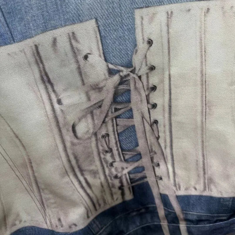 VINTAGE PRINT DENIM JACKET