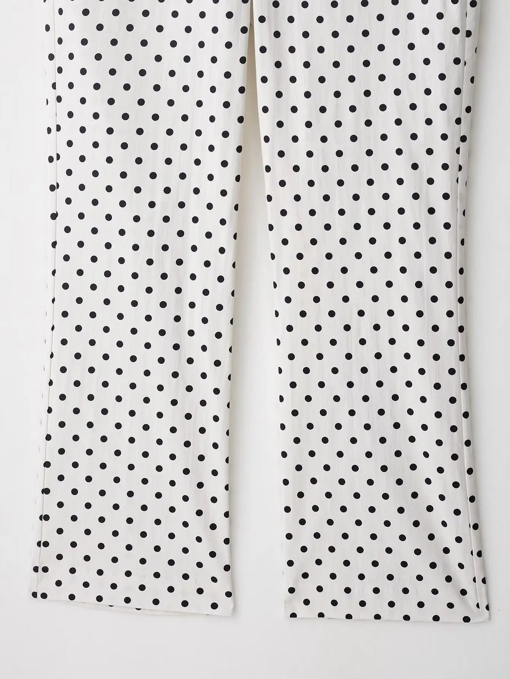 Polka Dot Two Piece Set with High Neck Jacket and Matching Pants or Shorts