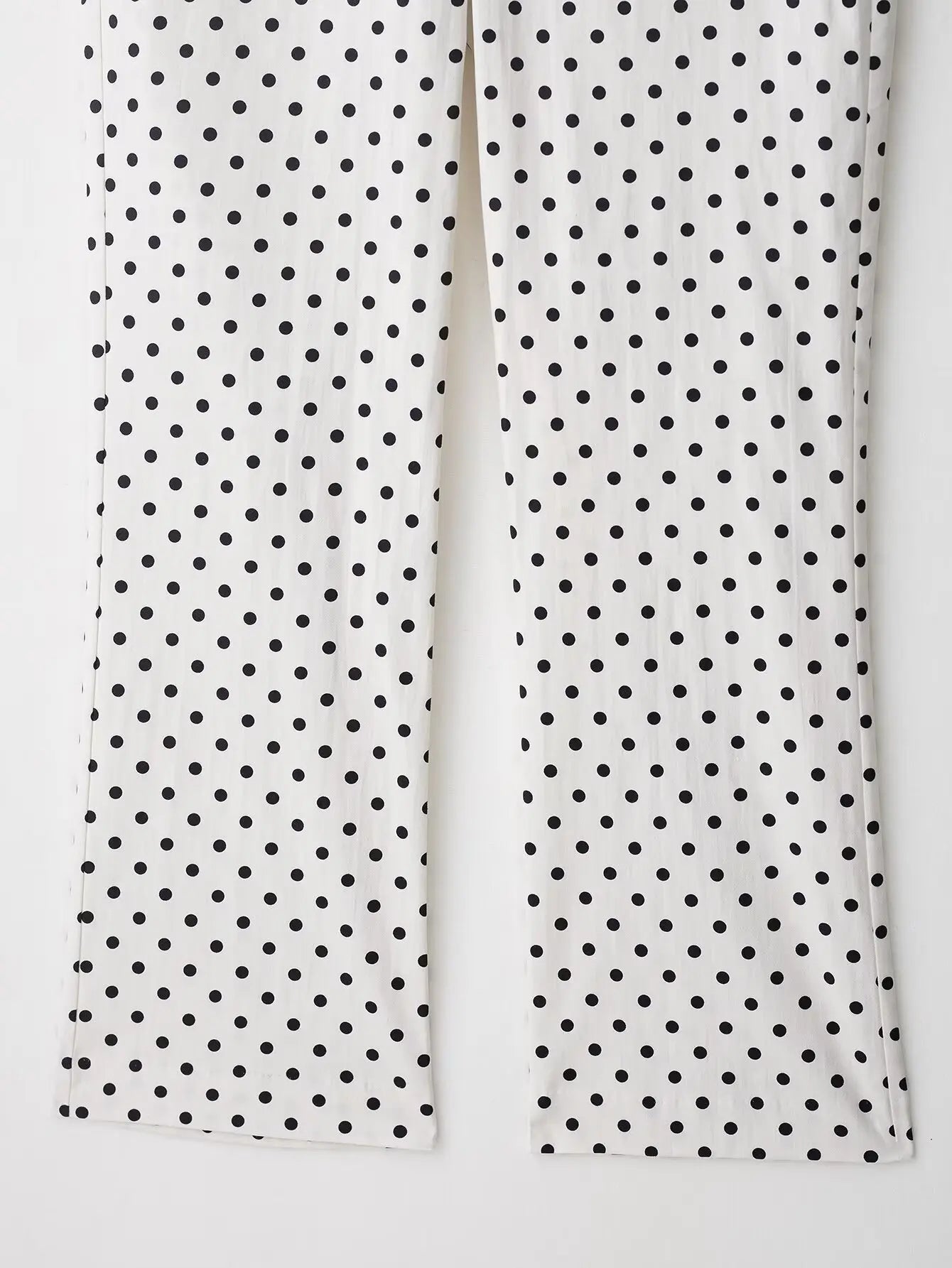 Polka Dot Two Piece Set with High Neck Jacket and Matching Pants or Shorts