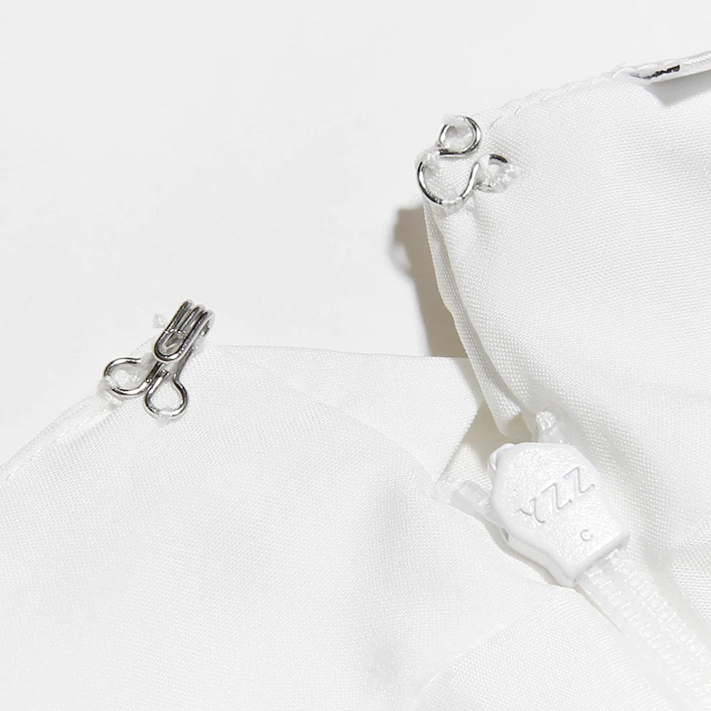 HIGH WAIST WHITE MINI SKIRT