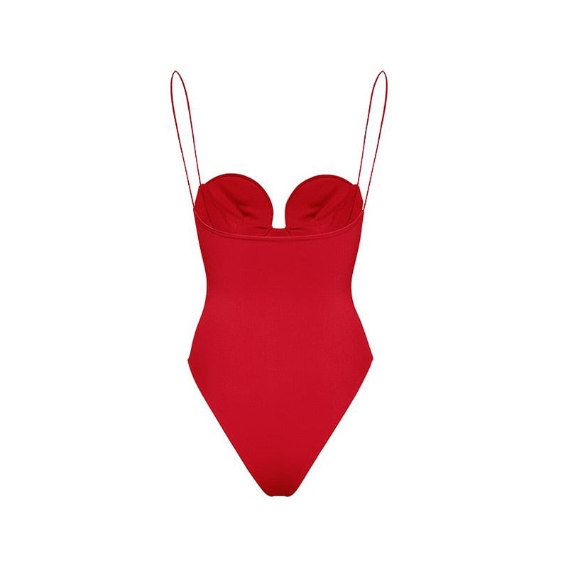 ASHLYN RED ROSE BOWS BODYSUIT / SWIMSUIT and MINI SKIRT 2 PIECE SET