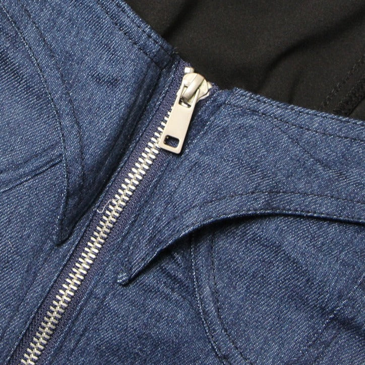 KHALY ZIPPER DENIM BODYSUIT