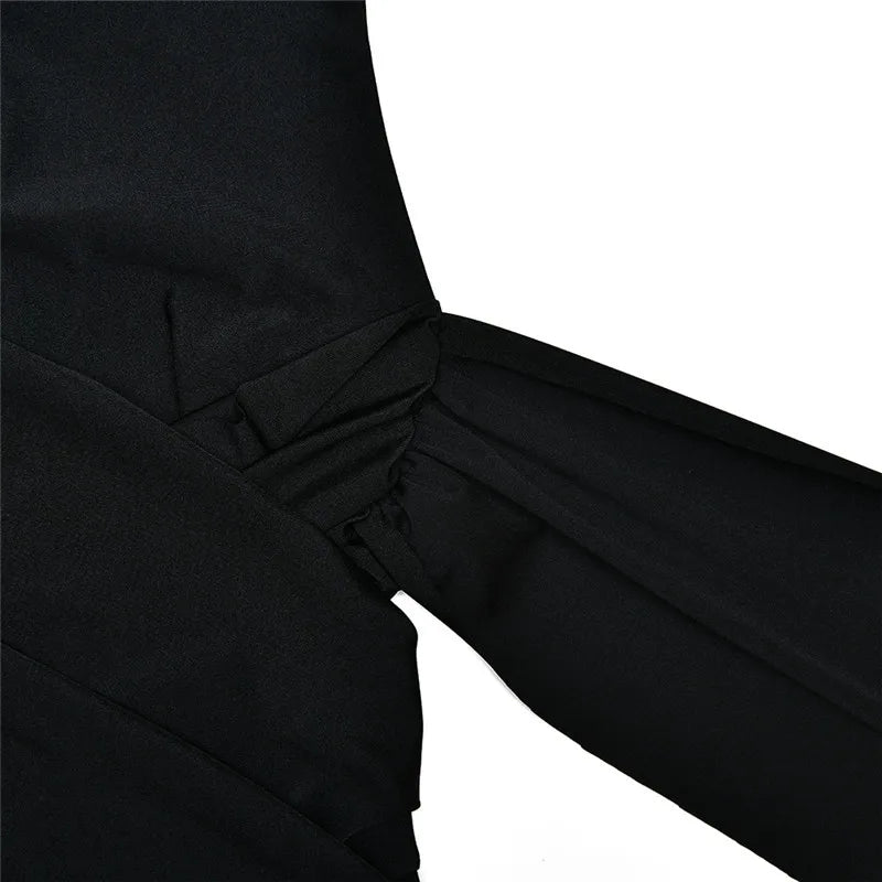 Close-up of a black garment with a white background
