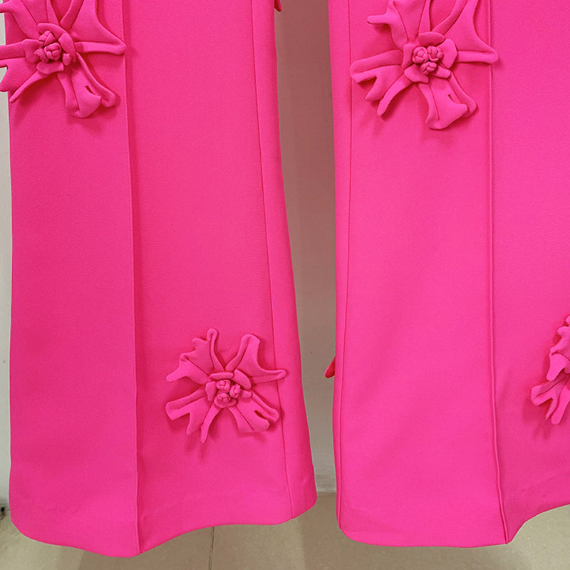 KIMBER FLOWER DECORATED PANTS and BLAZER SET
