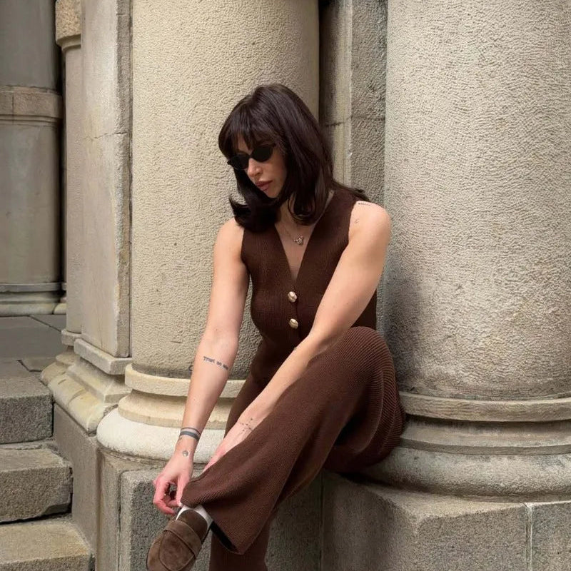 KNIT PANT and VEST SET